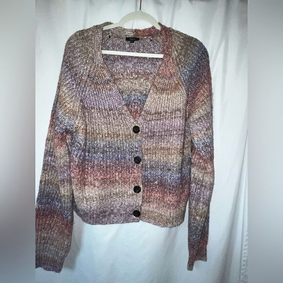 Rails Josie Space Dye Cotton Blend Cardigan in Amethyst Space Dye Large NWT $228 - Picture 3 of 9